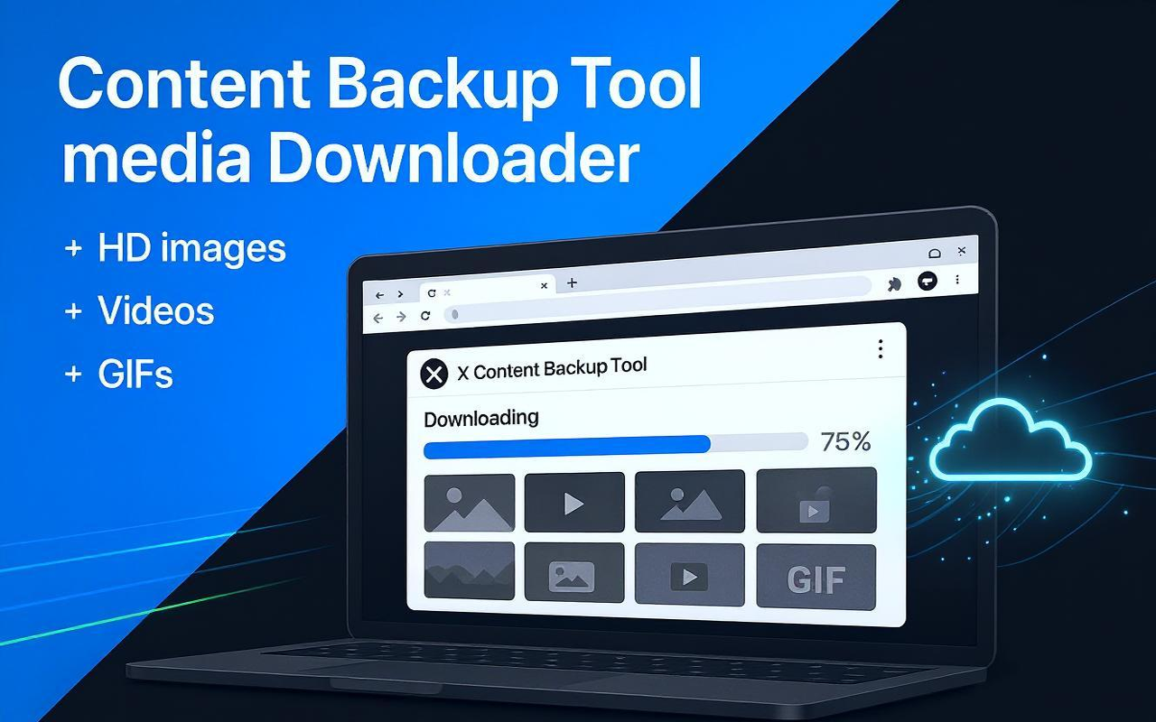 X Content Backup Tool in action